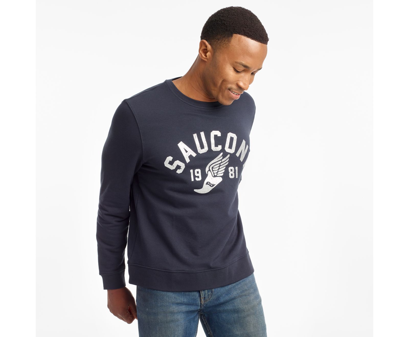 Férfi Saucony Rested Crewneck Ingek Sötétsötétkék | HU 042XYU